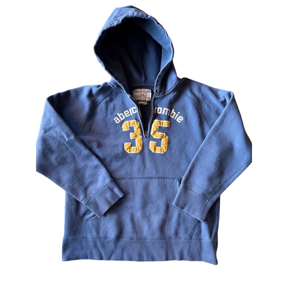Abercrombie & Fitch Navy Hoodie with Gold Number